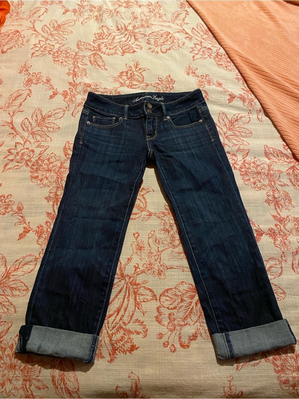 American Eagle Artist Dark Blue Capri Jeans